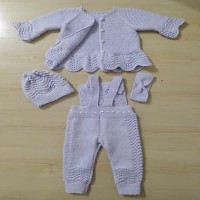 Örgü Bebek Tulum Yelek Takımı - El Örgüsü
